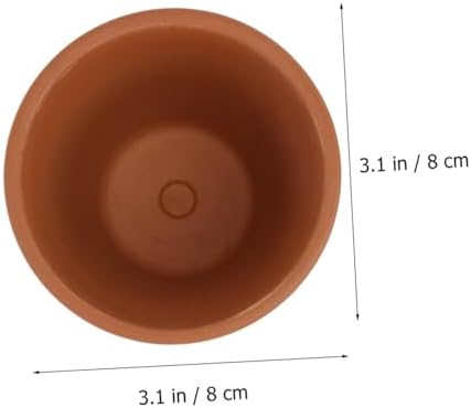 Red Clay Succulent Planter Pots with Saucers 8x8cm 5pcs Set Breathable Terracotta Containers for Indoor and Outdoor Plant Decoration - Image 2