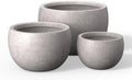 Kante 3-Pack 19.9" 15.7" 11.8" W Round CON Gray Concrete Planters by Unknown