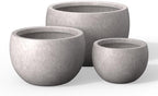 Kante 3-Pack 19.9" 15.7" 11.8" W Round CON Gray Concrete Planters by Unknown