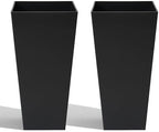 2PCS 30" Tall Planters Large Square Planter with Inner Tray,Outdoor Modern by LAFORMO