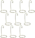 Ornament Stand Set of 10 – Gold Metal Wire Display Holders for Ornaments, Suncatchers, Air Plants, Mini Wreaths & Hanging Decor – 7 Inch Tabletop Display Stands for Year Round Home Decor by BANBERRYDESIGNS