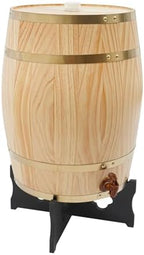 Wine Barrel, 7.93 Gal Wooden Whiskey Barrel with Stand & Spigot – Premium Pine Wood Liquor Dispenser for Home Brewing, Aging, Decor, Bourbon Barrel Style (Wood Color, 30L) - Image 7