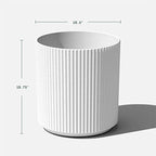 Veradek Demi 20 in. Round White Plastic Planter DMV20W - Image 3