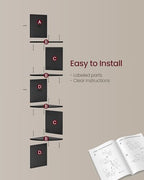VASAGLE Set of 2 Corner Shelves Wall Mount, 4-Tier Floating Bookshelves - Image 5