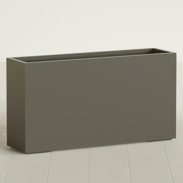 Greenline Alice Tall Rectangular Fiberglass Planter, Outdoor Planter Box by GreenlinePlanters