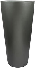 Sonoma Tall Round Cylinder Fiberglass Planter, Grey, 13 Inch by Root+and+Stock