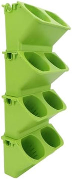 Dpofirs Deeper Pocket Wall Planter | Hanging Box for Indoor Outdoor Vertical Garden Rust PP for Balcony Yard White Decor (Light Green) - Image 3
