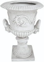 Garden Urn Planter Outdoor Lagre Flower Pot Vintage Urn Plant Container for Front Porch, Patio, Garden & Indoor Use, White - Image 2