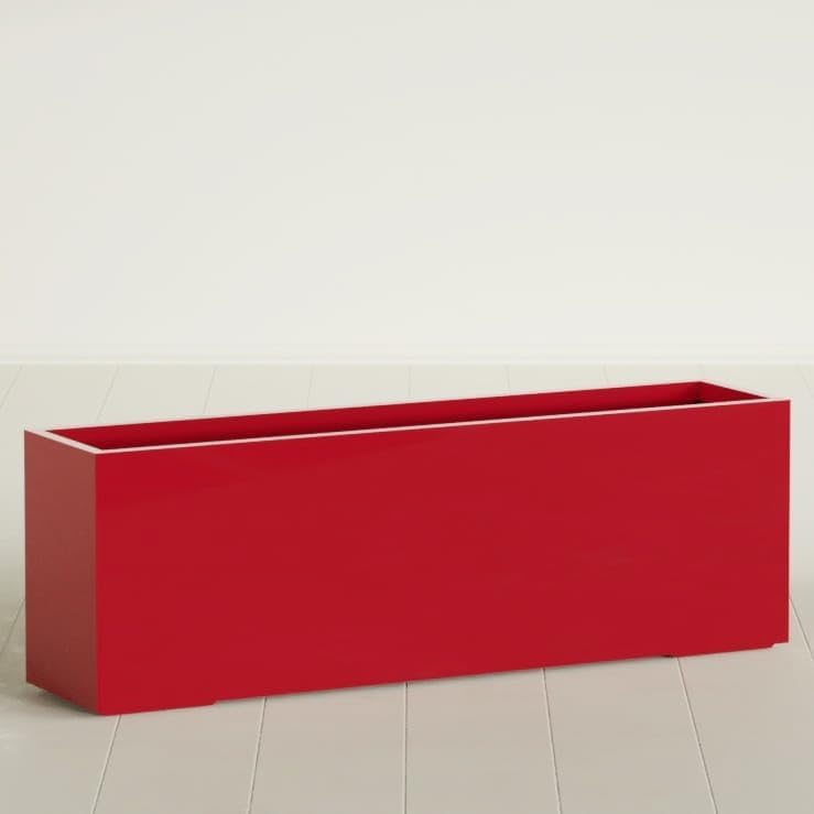 Greenline Leo Tall Rectangular Fiberglass Planter, Outdoor Planter Box by GreenlinePlanters