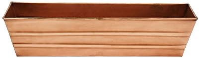 Achla Designs Copper PlatedWindow Flower Box Planter-Small (22" L x 6" W x 5" H) by ACHLADesignsHomeGarden