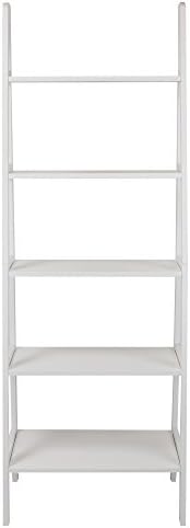 Casual Home 100% Solid Wood 5-Shelf Ladder Bookcase, Standard, 72"H, White - Image 7