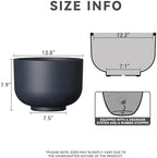 Kante Small Round Pedestal Charcoal Concrete Planter 13.8" Dia, Outdoor - Image 2