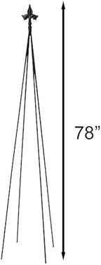 Achla Designs FT-21 Fleur-de-lis, 78-Inch Wrought Iron Garden Stake Trellis, Black (Pack of 2) - Image 3