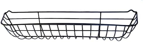 55in Steel Window Hayrack Planter PVC Coated Black 55in x 12in x 12in by GardenArtisans