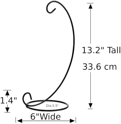 13 Inches Tall Ornament Display Stand, Tabletop Ornament Hanger, Iron Hanging Stand Rack Holder，Air Plant Holder,【6 Pack】, Terrariums Hanger, Black Iron Wire Hanging Hook for Christmas Halloween Decoration, Festivals Ornament, Wedding, Party Decor, Gla... - Image 2