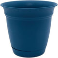 The HC Companies Eclipse Round Planter with Saucer - Outdoor & Indoor Plant Pot with Drainage Holes - Lightweight, UV-Resistant Plastic Pots for Plants, Flowers & Herbs (16" Peacock, Pack of 1) by TheHCCompanies