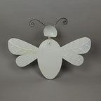 Bumble Bee Wall Pocket Planter, 21 Inch Black and Yellow Metal Vase - Image 3