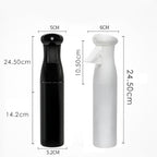 Hand Press Spray Bottle Sleek Modern Design 3pcs with Big Capacity Glass and Abs Material, Dishwasher Safe Long-term Storage Solution Black for Home and Salon Use - Image 2