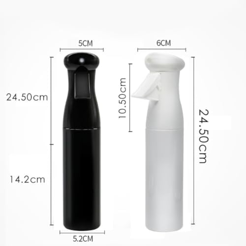 Hand Press Spray Bottle Sleek Modern Design 3pcs with Big Capacity Glass and Abs Material, Dishwasher Safe Long-term Storage Solution Black for Home and Salon Use - Image 2