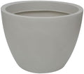 27.6" Wide Planter | Eco-Friendly Wide Planter for Indoor or Outdoor Deck/Porch | Durable All-Weather Use Modern Pot for Trees, Flowers, Plants - Marbled White by Ecobo