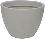 27.6" Wide Planter | Eco-Friendly Wide Planter for Indoor or Outdoor Deck/Porch | Durable All-Weather Use Modern Pot for Trees, Flowers, Plants - Marbled White by Ecobo