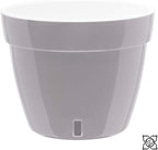 Gardenera 7.9" ASTI Self Watering Planter (Set of 3) in Grey/White - Modern Flower Pot with Water Level Indicator for All House Plants, Flowers, Herbs, Succulents and Hanging Plants - Image 3