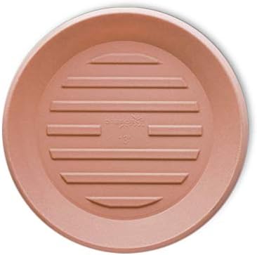 Crescent Garden Universal Round Planter Saucer, Durable Drainage Dish for Plant Pots, Heavy-Duty Plant Dishes Saucer, Indoor & Outdoor Plant Trays - Terracotta-Color (15.5 inch Inner, 20 inch Outer) by CrescentGarden