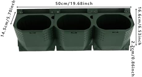 Vertical Wall Planter with 36 Pots, Hanging Garden Plant Flowerpot Holder, Stackable Wall-Mounted Planter, Balcony Planters for Flowers Vegetables Fruits (Army Green, 36 Pots) - Image 2