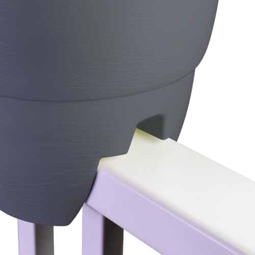 Emsco Group Bloomers Railing Planter with Drainage Holes- 24” W - Slate, Plastic - Image 5
