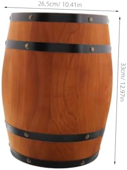 UPKOCH Rustic Wooden Wine Barrel Wall Decor Half Barrel Artisan Craft Vintage Style Bar Decor - Image 2