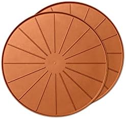 WeatherTech 15" Plant Mats/Coasters - for Floor Protection from Planter Spills, leaks and Soil (8A15CST2PKTC)- Terra Cotta (2-Pack) by WeatherTech