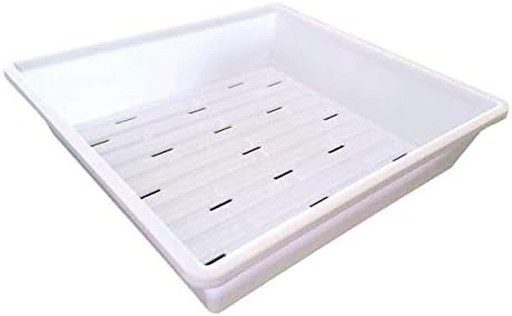 Bootstrap Farmer 1010 Trays White 20 Pack Extra Strength w/Holes Seed Starting Microgreens by BootstrapFarmer