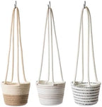 SuperMoss (54029 SoftWeave Hanging Planters for Indoor Plants 6″, Mixed Case, Set of 3, 6 inch Plant Flower Pots by SuperMoss