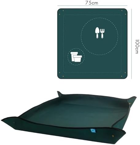Plant Potting Mat Repotting Mat for Indoor Plant Transplanting and Mess Control, 43 X 29 Inch Waterproof Plant Potting Mat Foldable - Image 2
