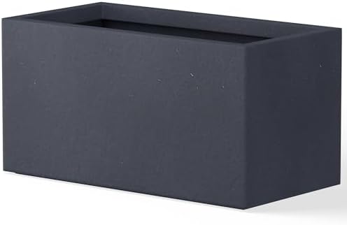 Kante Rectangular Charcoal Concrete Planter 23" L 12" H Home & Outdoor by Unknown