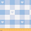 Erosebridal Plaid Fabric By The Yard, Heart Shaped Check Upholstery Fabric for Chairs, Cute Lattice Decorative Fabric, DIY Art Fabric, Clothing Gift Waterproof Fabric, Blue White, 5 Yards by Erosebridal