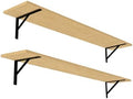 DINZI LVJ Long Wall Shelves, 55.1Inch Wooden Floating Shelves with Brackets by DINZILVJ