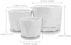 UPKOCH 1 Set Succulent Pots: Small Ceramic Planter Pots - Indoor Plant Planter with Drainage Hole & Saucers - White Flower Planter for Succulents Cactus Mini Plants - Image 5