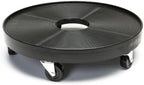 DeVaultEnterprises Devault 16 Inch Plant Dolly Multi-Pack, Heavy Duty Rolling Plant Caddy with Wheels for Large Pots and Planters, 500 lb Capacity, Made in USA (1, Black/Hole) by Unknown