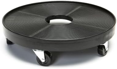DeVaultEnterprises Devault 16 Inch Plant Dolly Multi-Pack, Heavy Duty Rolling Plant Caddy with Wheels for Large Pots and Planters, 500 lb Capacity, Made in USA (1, Black/Hole) by Unknown