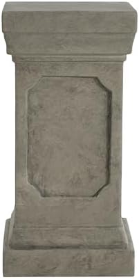 Christopher Knight Home Classic Square Flower Stand 19.25" Pedestal Plant Stand Indoor Outdoor Display Table for Ferns Orchids Sculptures with MGO Construction Brushed Finish, Light Gray - Image 4
