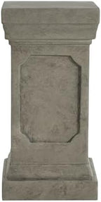 Christopher Knight Home Classic Square Flower Stand 19.25" Pedestal Plant Stand Indoor Outdoor Display Table for Ferns Orchids Sculptures with MGO Construction Brushed Finish, Light Gray - Image 4