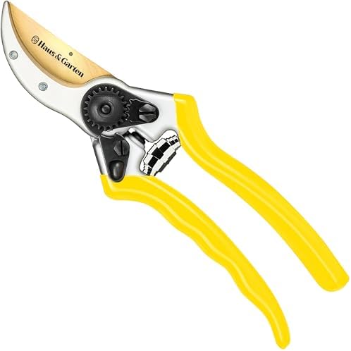 Haus & Garten ClassicPRO 8.5" Premium Titanium Bypass Garden Shears - Use as Pruners, Pruning Shears for Gardening, Hand Pruners, Handheld Garden Clippers Scissors Tool by HausGarten
