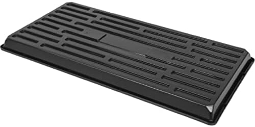 SUNPACK Heavy Duty Shallow Plastic Seed Starting Tray, Black, 10in x 20in (Pack of 30) - No Drainage Holes - BPA-Free Plastic Nursery Flats for Microgreens, Wheatgrass, Hydroponics & Indoor Gardening - Image 2
