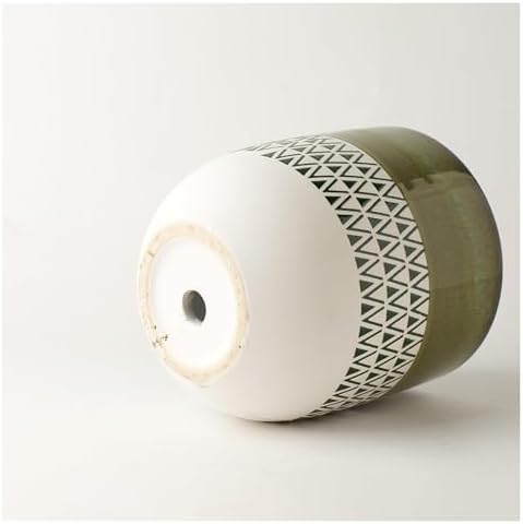 Garden Pots Ceramic Plant Pot Modern Planter with Geometric Pattern Indoor Outdoor Flower with Drainage Hole Decorative Planter - Image 7