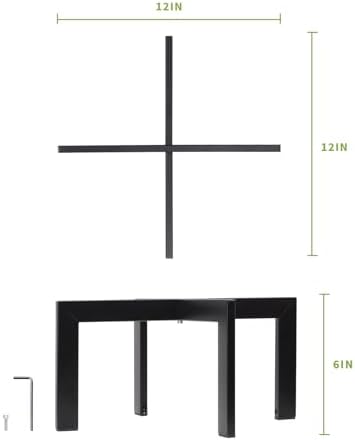 4 Pack Plant Stand Indoor Outdoor,Metal Mid-Century Pot Stand,Modern Plant Holder Rattan Flower Plant Stool,Low Short Plant Stands for Indoor Fit 5-12 Inch Pot,Black(Pot & Plant Not Included) - Image 6