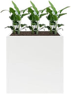 Xuthusman 24"X10"X24" Metal Planter Box,Free Standing Rectangular Plant Box with Removable Shelf Drainage Hole Modern Outdoor/Indoor Flower Box for Windowsill Garden Balcony（White） - Image 7