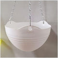 Liudan Hanging Basket Hanging Flower Pot with Plastic Chain Wall Mounted Plant Basket Planters for Home Garden Indoor Outdoor Balcony Hanging Plant Pots (Color : White) by Unknown