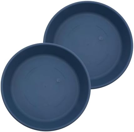 The HC Companies Classic Round Planter Pot, 17.5 Inch, Slate Blue, 2-Pack by TheHCCompanies