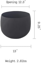 Fab Habitat Eden Handmade Round Metal Planters in Midnight Finish - Small, Indoor/Outdoor, Lightweight with Drainage Holes - Image 2